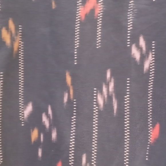 Anthropologie Silk Bohemian Tribal Indie Pattern V Neck High Low Cuffed Blouse - Picture 4 of 8